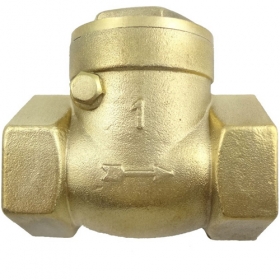 MISOL 1 pcs of horizontal check valve, 1", DN25, Brass non return valve