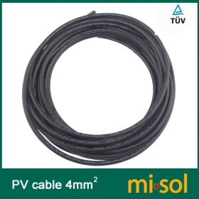MISOL 1 meter of 4.0mm2 Photovoltaic cable, TUV cable for PV Panels Connection, PV Cable, Solar System Cable