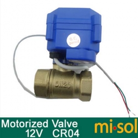 MISOL motorized ball valve G3/4" DN20 (reduce port) 2 way 12VDC CR04, electrical valve