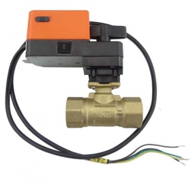 MISOL Modulating controll valve, 2 way, DN25(G1") 24V, 0-10V, motorized valve, electric valve, MVW-2-25-P-24-R03-01