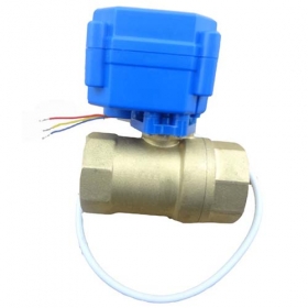 MISOL motorized ball valve brass, G1/2" DN15, 2 way, CR02, electrical valve(MV-2-15-12V-CR02-1)