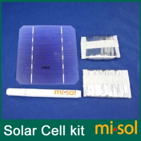 MISOL MONO 5X5 DIY KIT for solar panel: 40pcs MONO 5X5, Flux Pen, Tabbing Bus wire