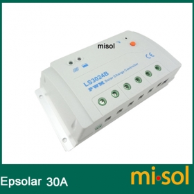 MISOL Epsolar Solar regulator 30A 12V 24V solar charge controller 50V LS2024B
