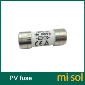 MISOL/1 unit of PV solar fuse 15a 1000VDC fusible 10x38 gPV