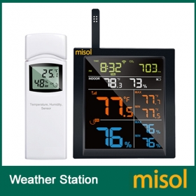 MISOL/WN1821 temperature humidity CO2, carbon dioxide detection weather station