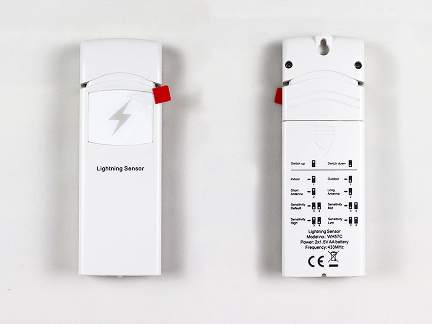 Misol WH57 outdoor wireless lightning sensor with plastic shield, lightning detection sensor