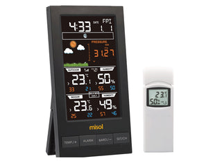 Wireless weather station with 1 sensor, 3 channels, color screen