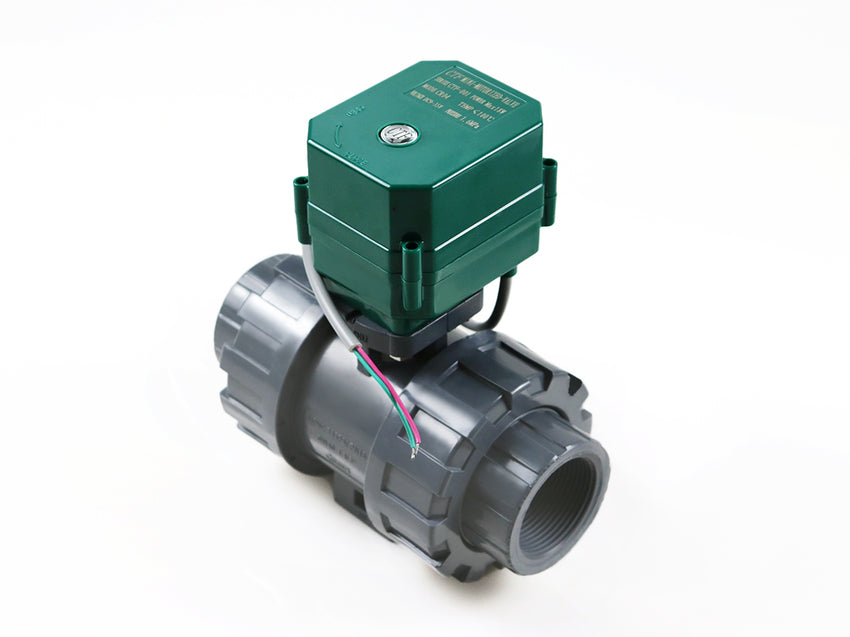 motorized pvc valve 12V, DN40 BSP(1.5”), PVC valve, 2 way, electrical pvc valve, CR04
