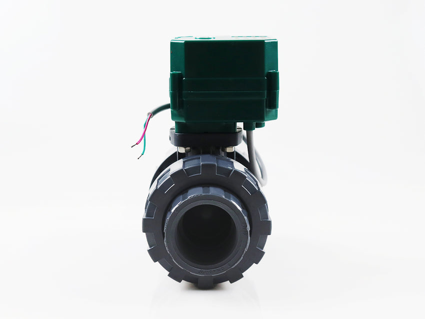 motorized pvc valve 12V, DN40 BSP(1.5”), PVC valve, 2 way, electrical pvc valve, CR04