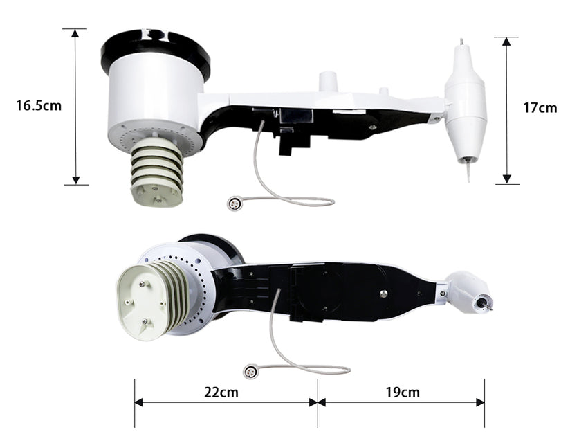 Misol Modbus RTU weather station with RS485 port, 4 wires cable, with cable length (10 meter), WN69LM