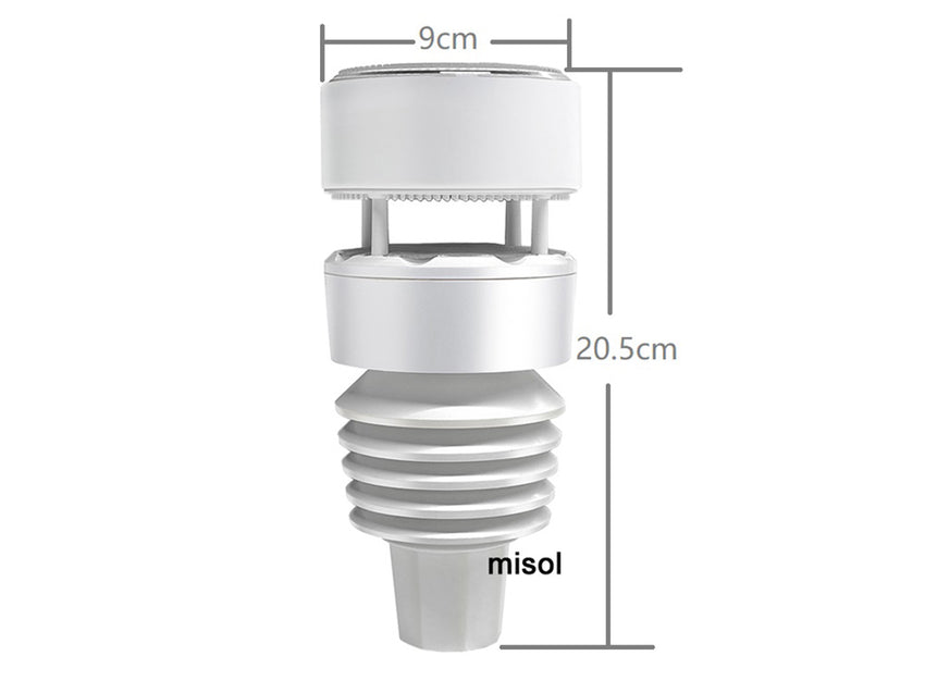 Misol ultrasonic weather station wind speed wind direction rain temperature humidity