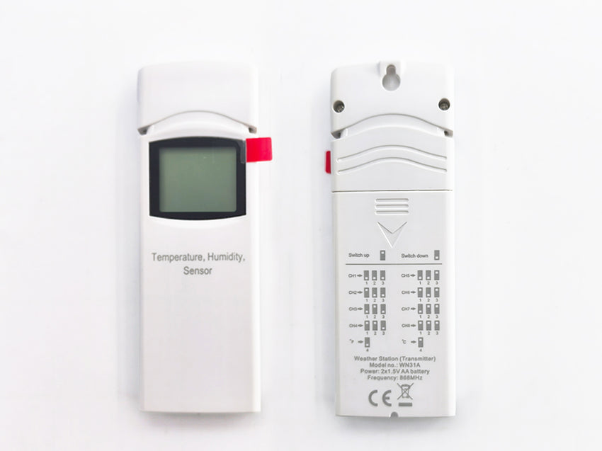 Wireless weather station with 5 sensors, 5 channels, color screen, data logger, connect to PC