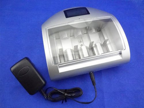 LCD professional Battery Charger for rechargeable battery AAA , AA , C, D, 9V battery, lithium, 18650, 18490, 17670, 17500,14500, 10440