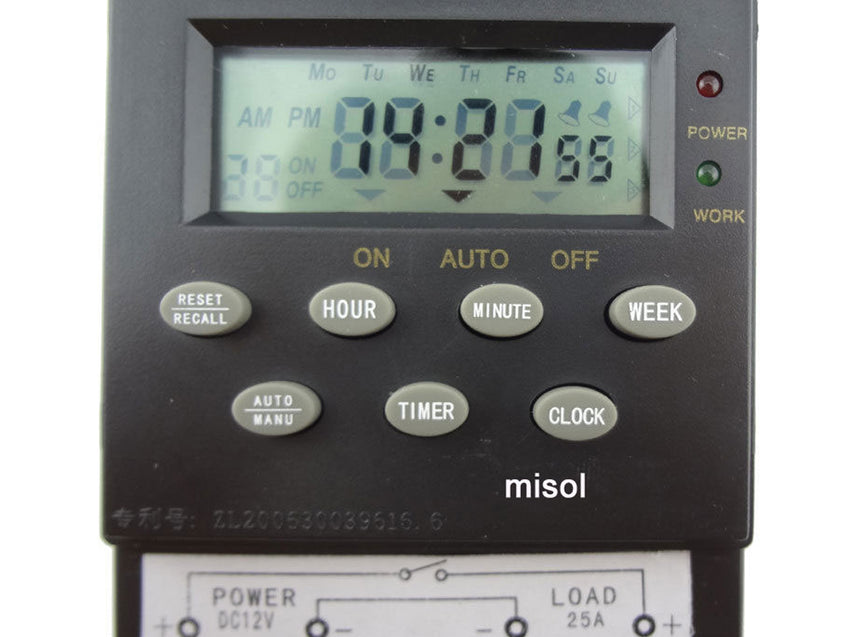 MISOL / 1pcs 12V Timer Switch Timer Controller LCD display