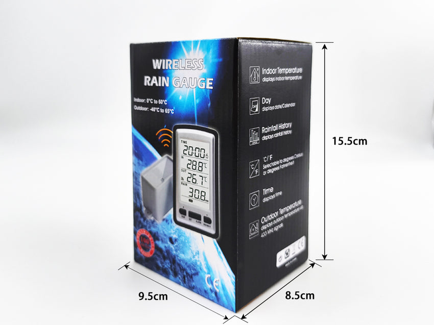 MISOL/wireless rain meter w/ thermometer, rain gauge Weather Station for in/out temperature WH0531