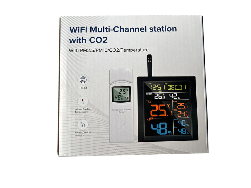 Misol WN1821 temperature humidity CO2, carbon dioxide detection weather station