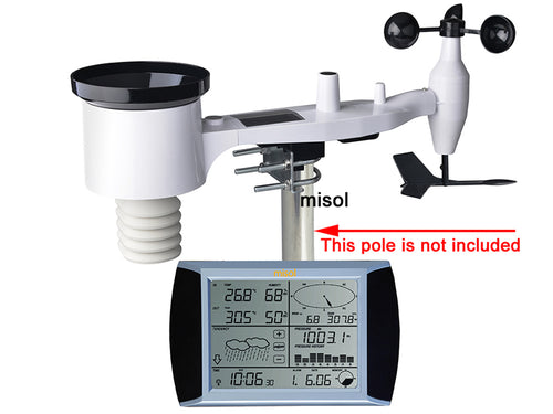 MISOL / professional weather station / PC connection wind speed wind direction rain meter pressure temperature humidity / with solar charge function(outdoor)