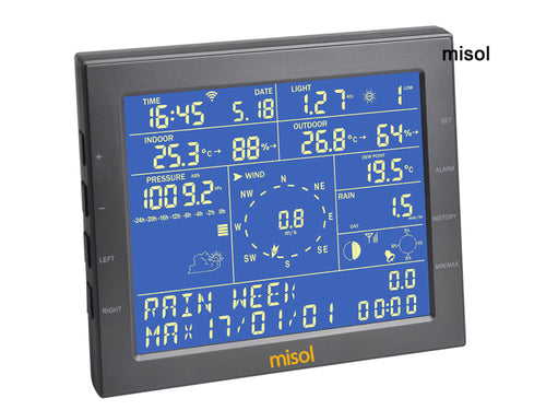 misol Receiver(display) for Wireless weather station(WS2320) connect to WiFi, upload data to web (wunderground)