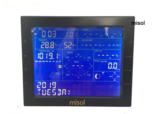 misol Receiver(display) for Wireless weather station(WS2320) connect to WiFi, upload data to web (wunderground)