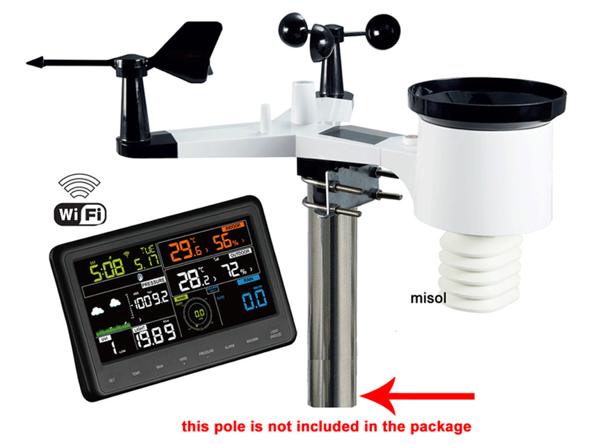 Wireless weather station connect to WiFi, upload data to web weathercloud, wunderground, weatherbug