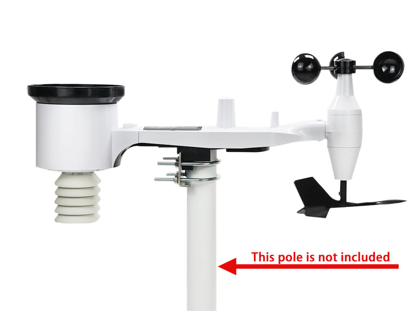 professional weather station wind speed wind direction temperature humidity rain 433Mhz