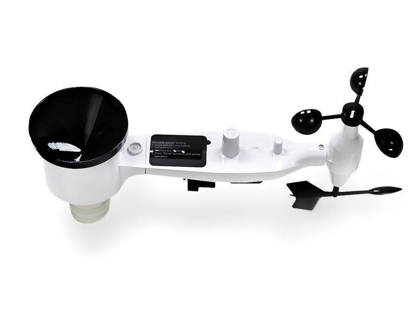 professional weather station wind speed wind direction temperature humidity rain 433Mhz