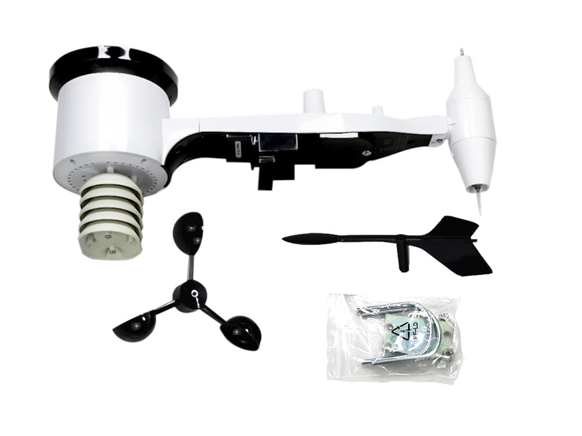 professional weather station wind speed wind direction temperature humidity rain 433Mhz