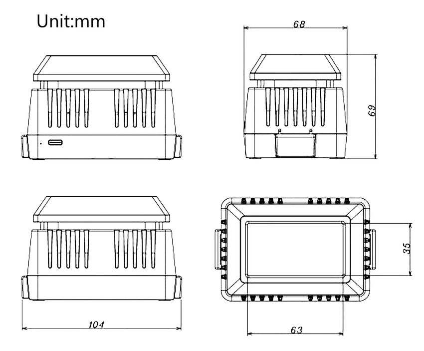 Misol 7-in-1 indoor monitor CO2, PM1.0, PM2.5, PM4.0, PM10, temperature, and humidity