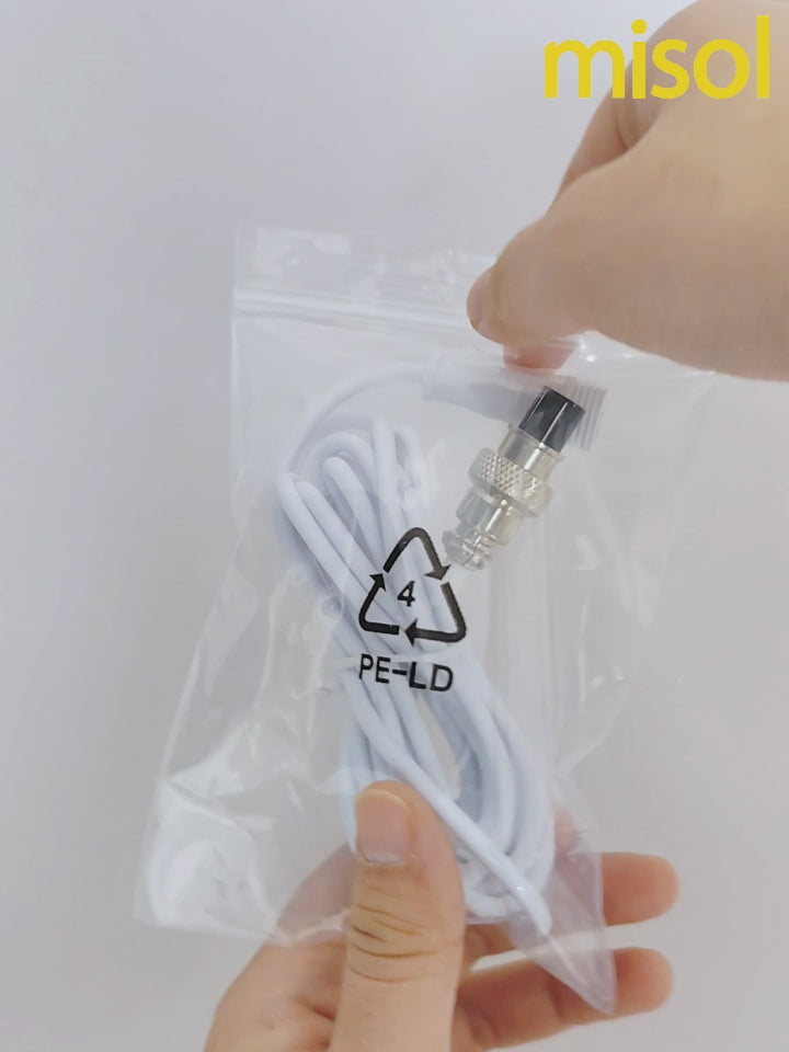 misol extension cable with aviation connector GX12 4 pin for weather station