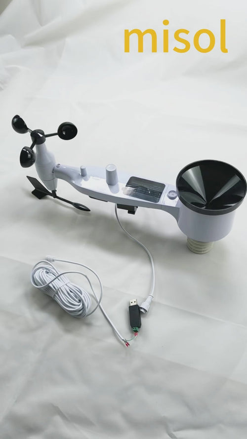 Misol Modbus RTU weather station with RS485 port, 4 wires cable, with cable length (10 meter), WN69LM