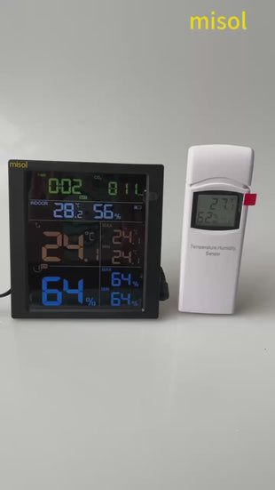 Misol WN1821 temperature humidity CO2, carbon dioxide detection weather station